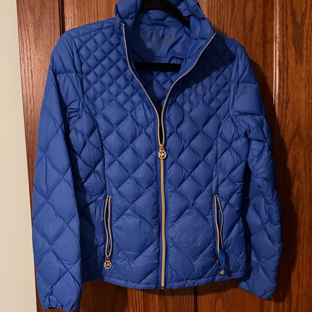 Michael Kors Quilted Lightweight Jacket | Royal Blue | Women's Size S
